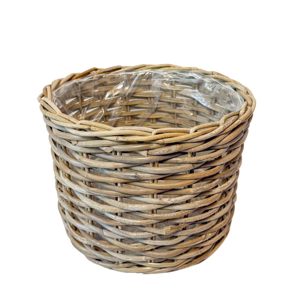 Rattan planter basket